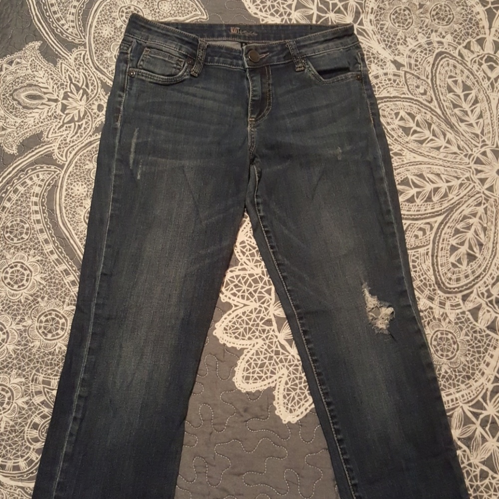 Kut from the Kloth Distressed Straight Leg Jeans